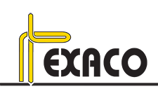 Logo of Exaco Greenhouses in Austin, Texas.